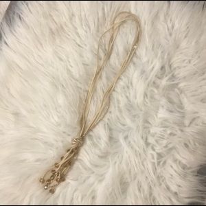 18” Beautiful Ivory Sparkle Necklace #0401